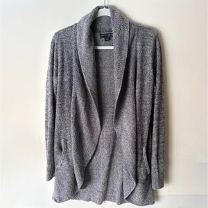 Barefoot Dreams CozyChic Lite Circle Cardigan In Graphite, M